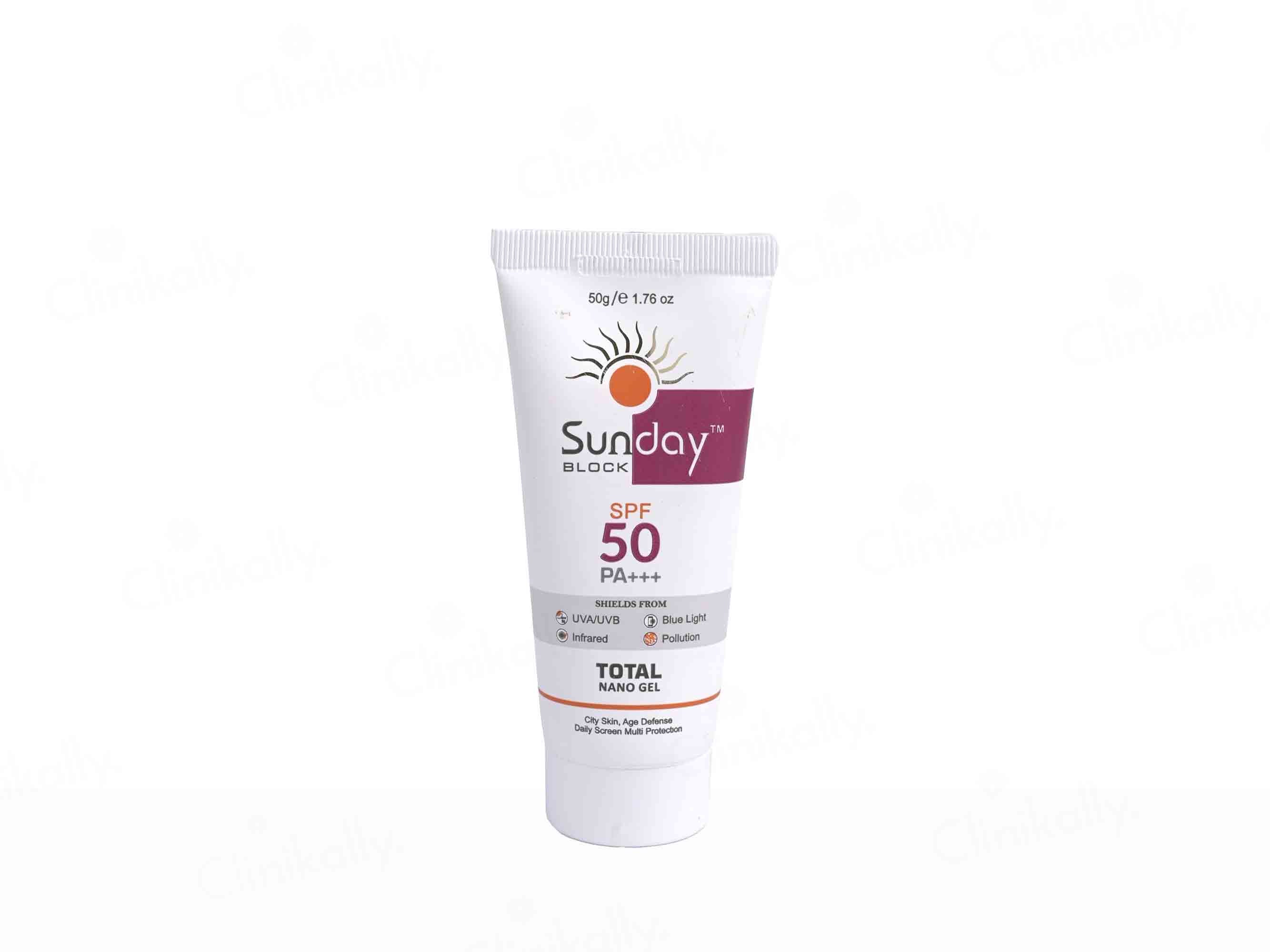 Sunday Block Total Nano Gel Sunscreen SPF 50 PA+++