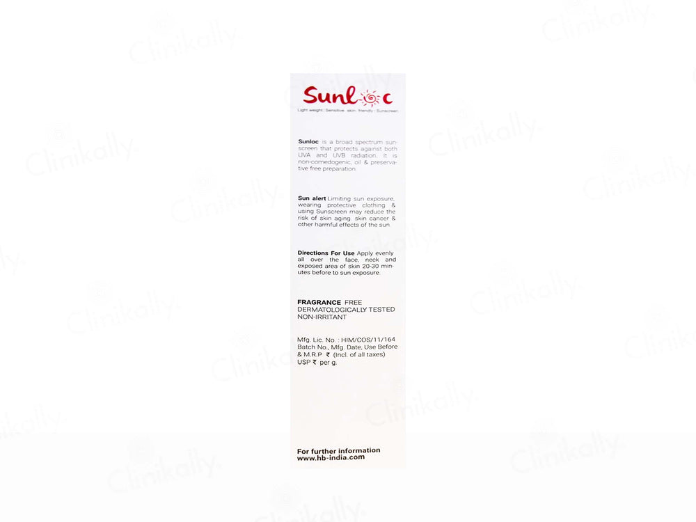 Sunloc Lightweight Matte Sunscreen SPF 50+ PA+++