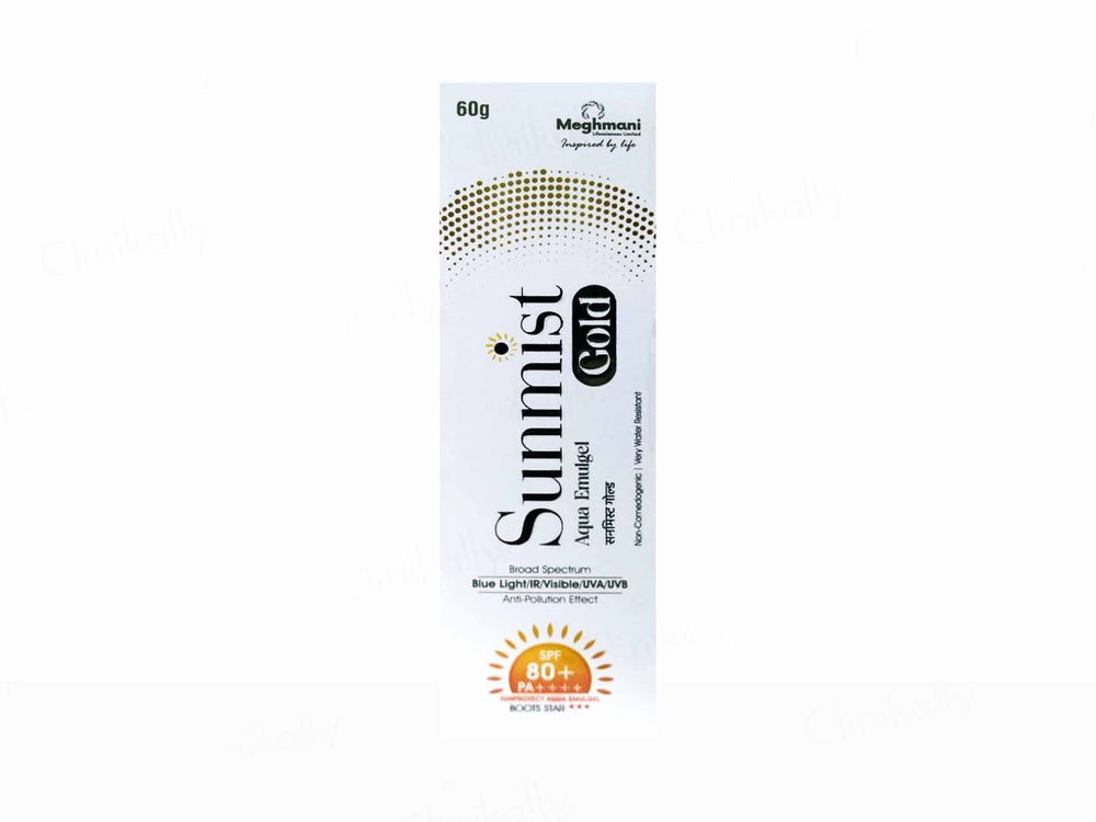 Sunmist Gold Aqua Emulgel Sunscreen SPF 80+ PA++++