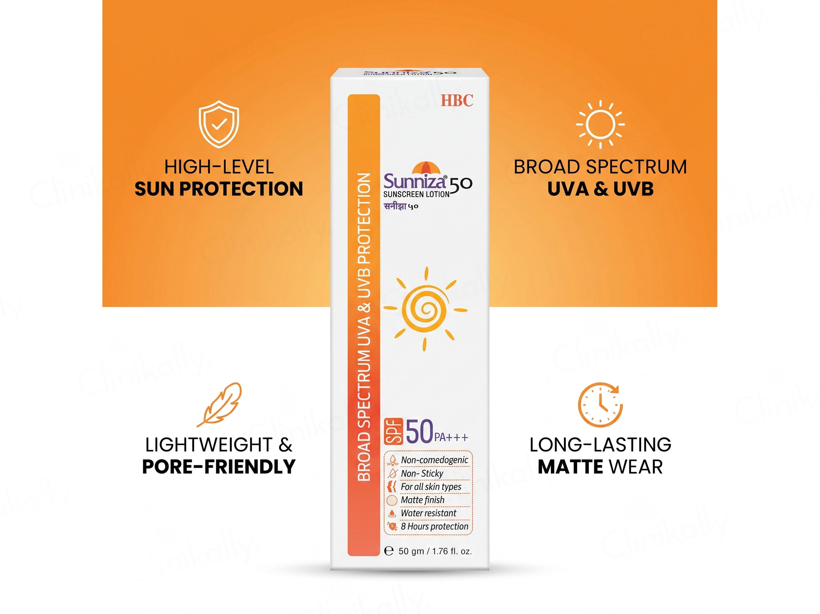 Sunniza 50 Sunscreen Lotion SPF 50 PA+++