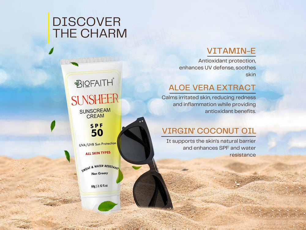 Biofaith Sunsheer Sunscreen Cream SPF 50
