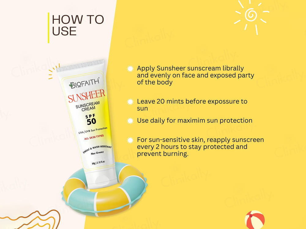 Biofaith Sunsheer Sunscreen Cream SPF 50