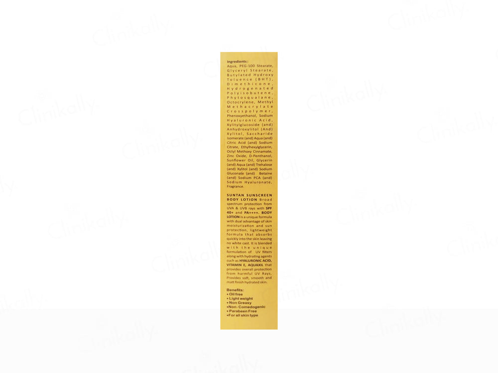 Suntan Body Lotion Moisturizing Sunscreen SPF 50+ PA++++