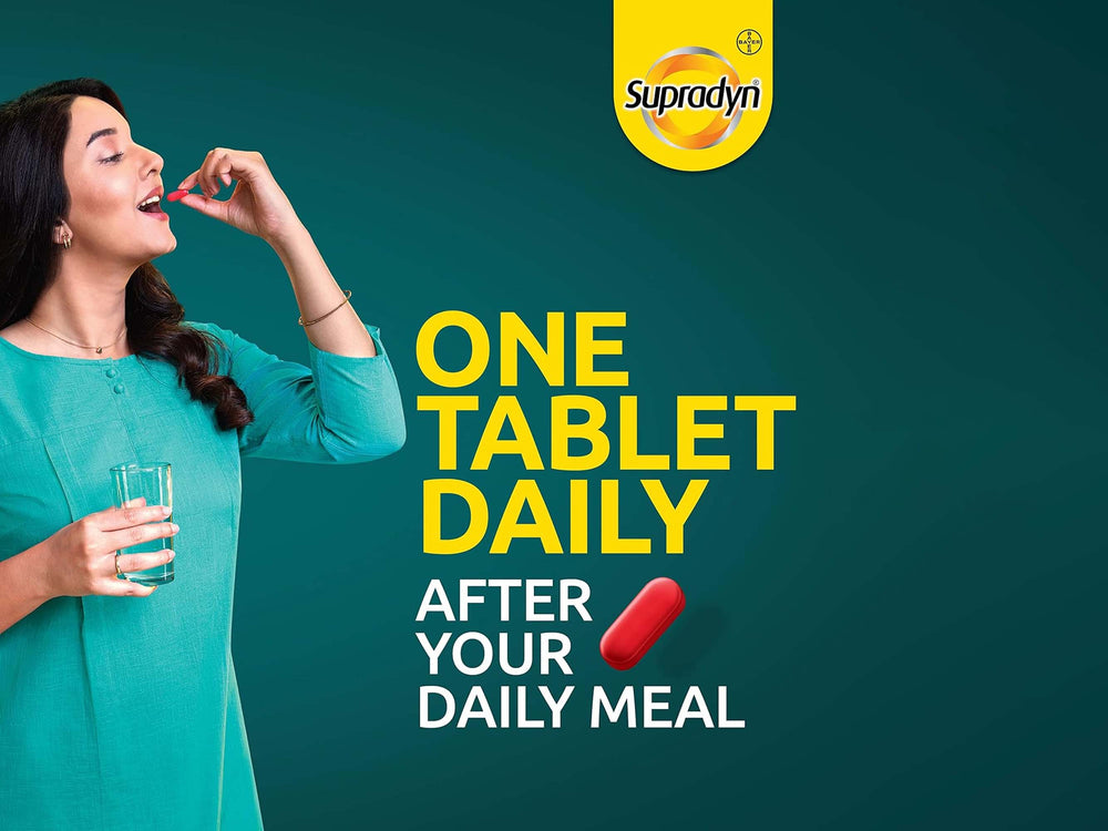 Supradyn Immuno+ Multivitamin Tablet With Turmeric & Tulsi