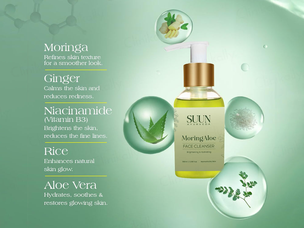 Suun Ayurveda MoringAloe Brightening & Hydrating Face Cleanser