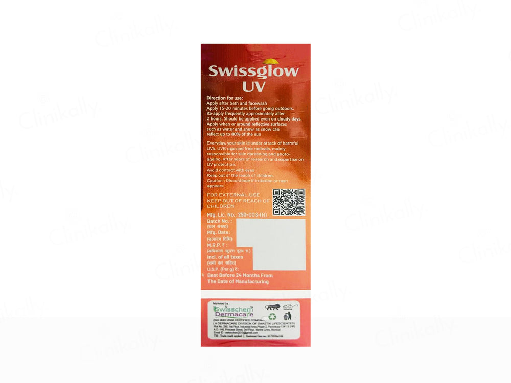 Swisscosmed SwissGlow UV Sunscreen Lotion SPF 50+