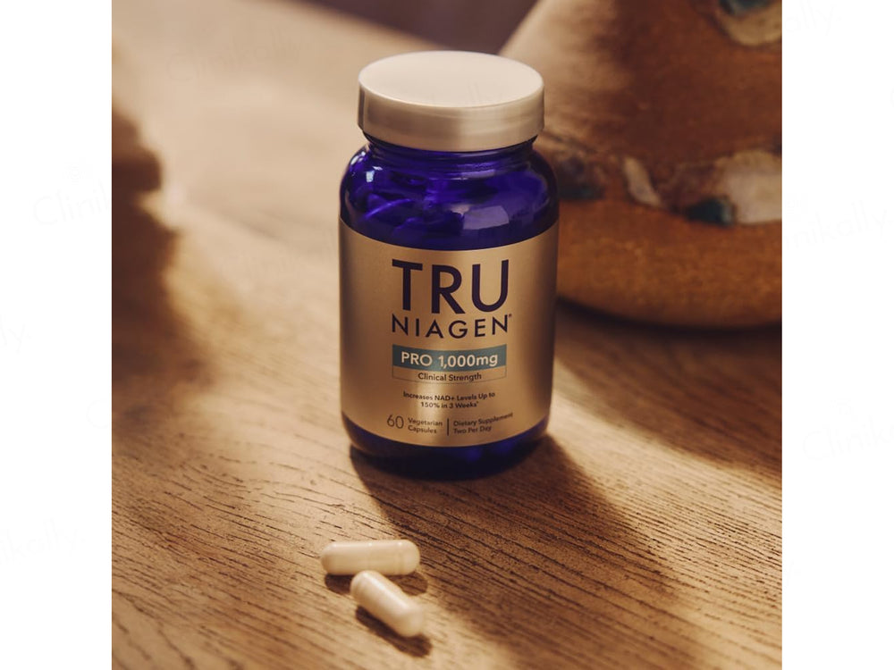 TRU Niagen Pro Nicotinamide Riboside 1000mg Dietary Supplement Veg Capsule