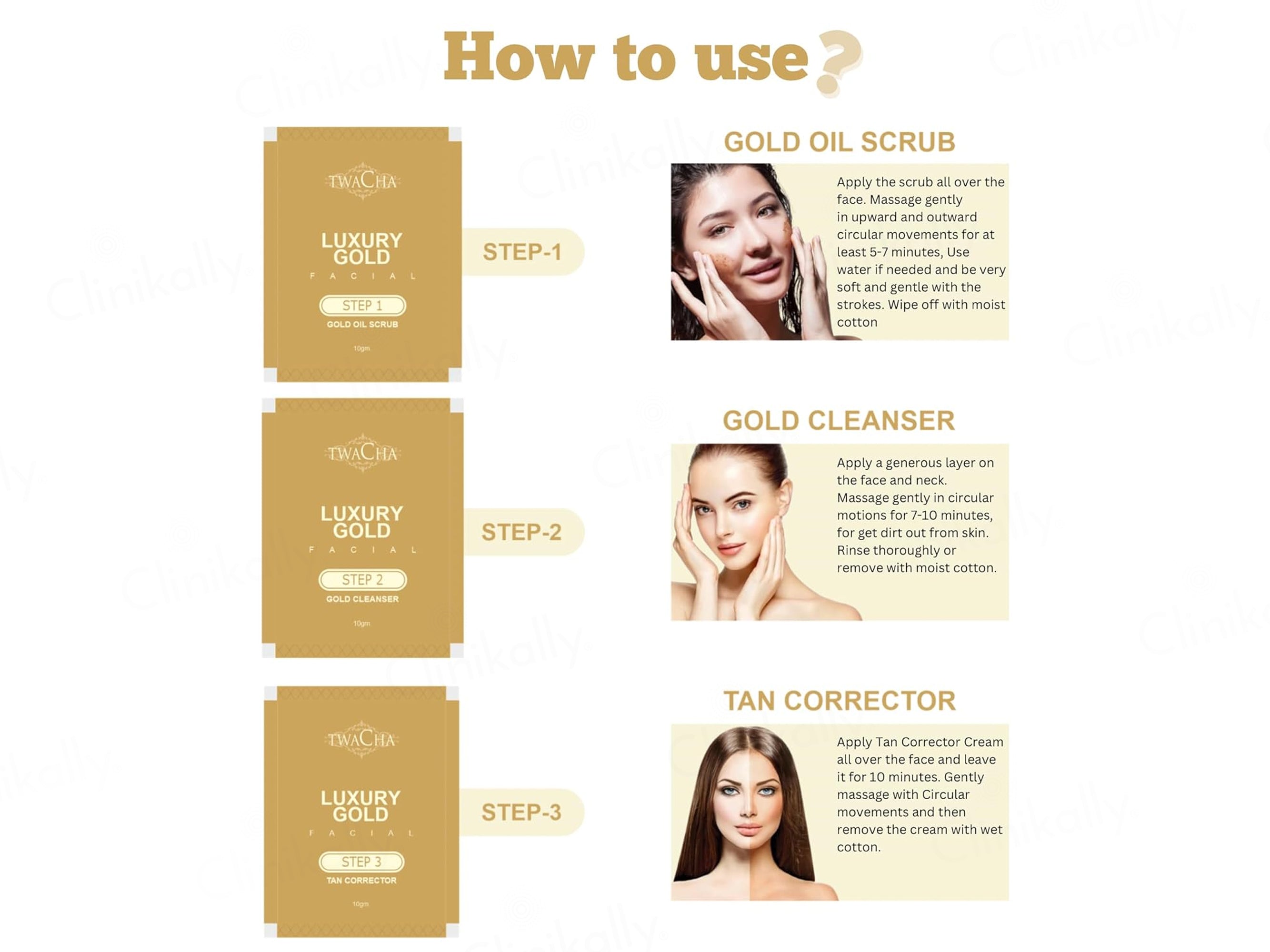 TWACHA 10 Steps 24K Luxury Gold Facial Kit