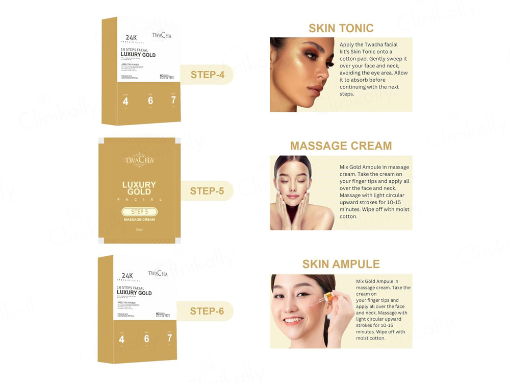 TWACHA 10 Steps 24K Luxury Gold Facial Kit