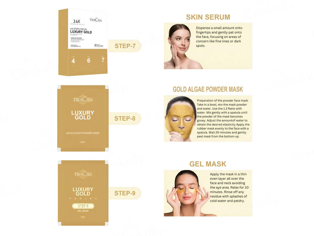 TWACHA 10 Steps 24K Luxury Gold Facial Kit
