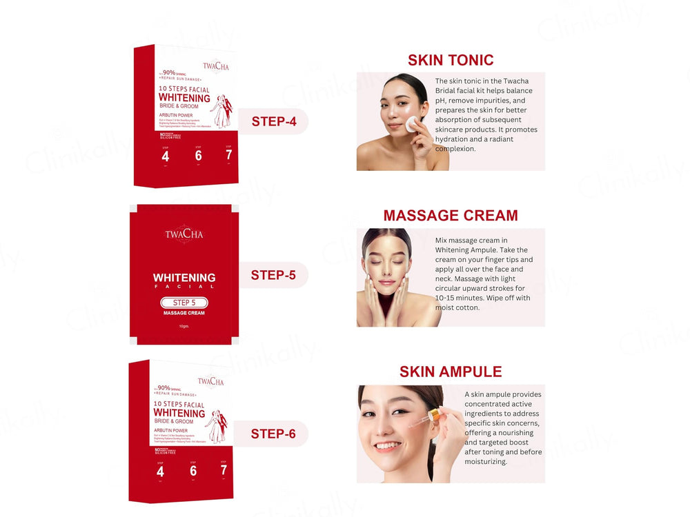 TWACHA 10 Steps Whitening Facial Kit For Bride & Groom