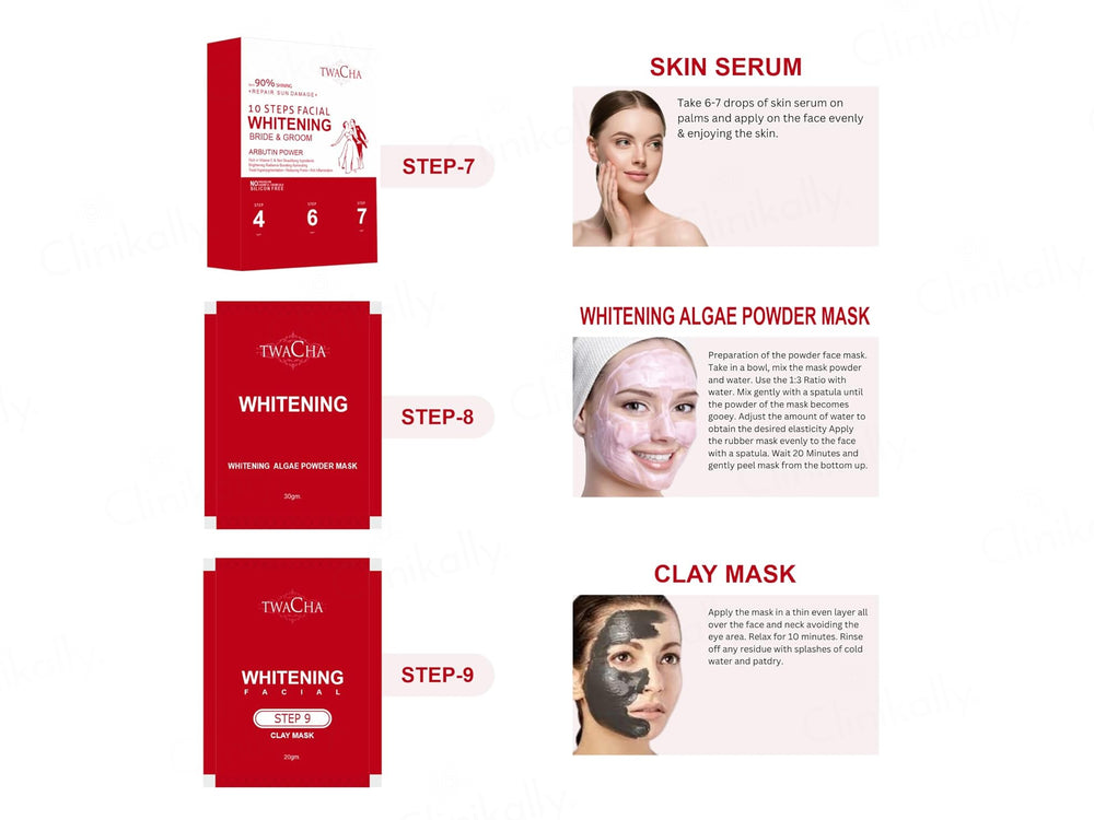TWACHA 10 Steps Whitening Facial Kit For Bride & Groom