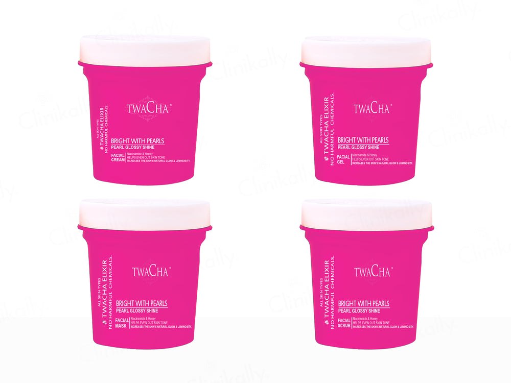 TWACHA Bright With Pearls Glossy Shine Facial Kit