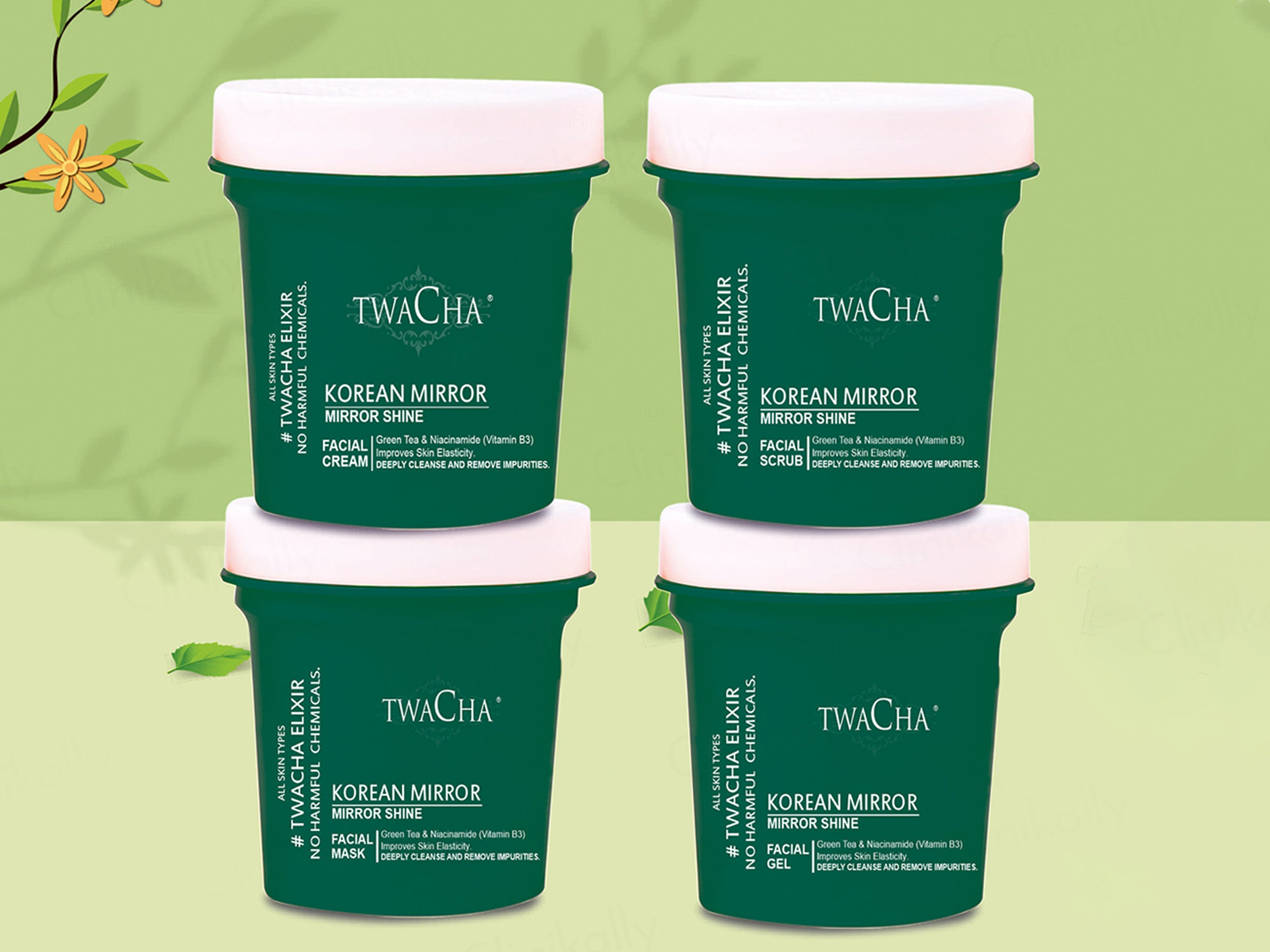 TWACHA Korean Mirror Shine Facial Kit