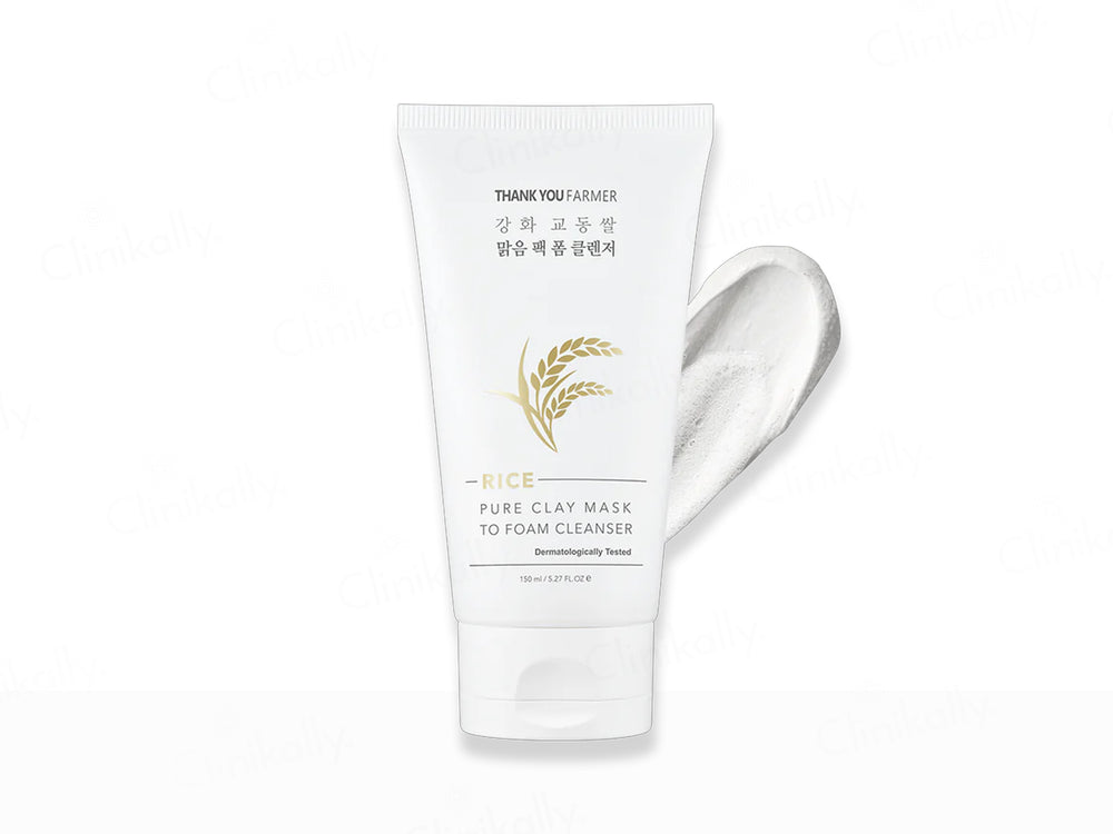 Thank You Farmer Rice Pure Clay Mask To Foam Cleanser