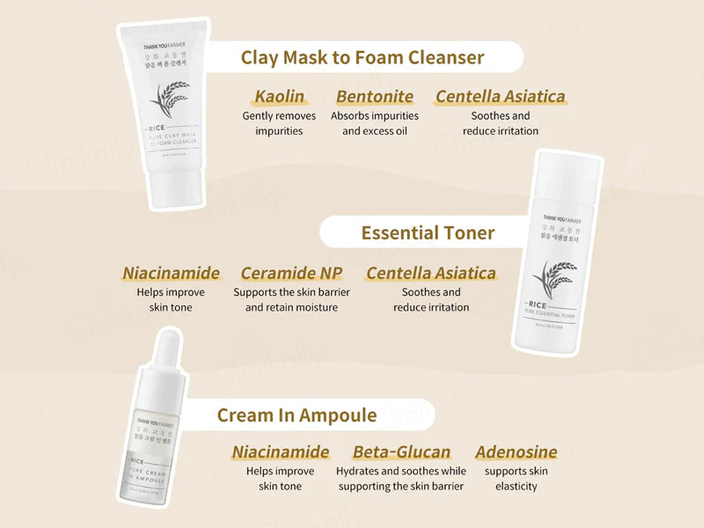 Thank You Farmer Rice Pure Glow Travel Kit