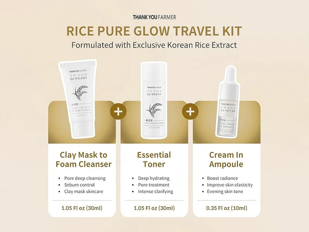 Thank You Farmer Rice Pure Glow Travel Kit