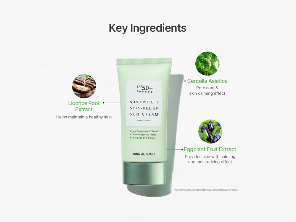 Thank You Farmer Sun Project Skin-Relief Sun Cream Sunscreen SPF 50+ PA++++