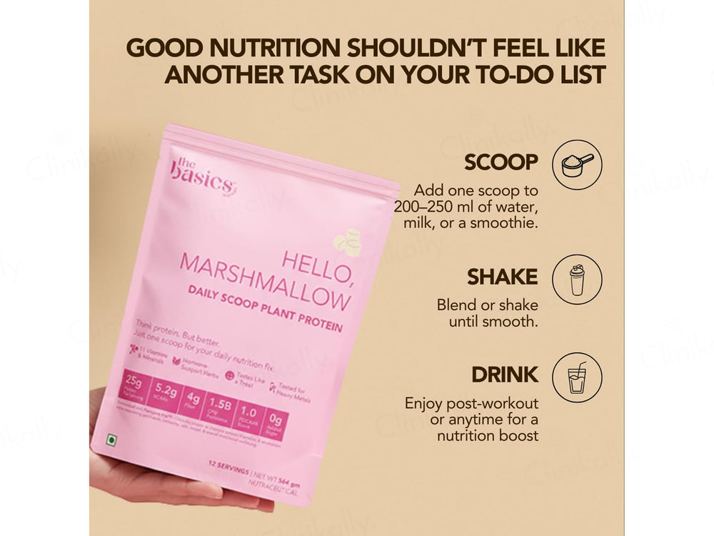 The Basics Woman Hello, Marshmallow Daily Scoop Plant Protein Powder