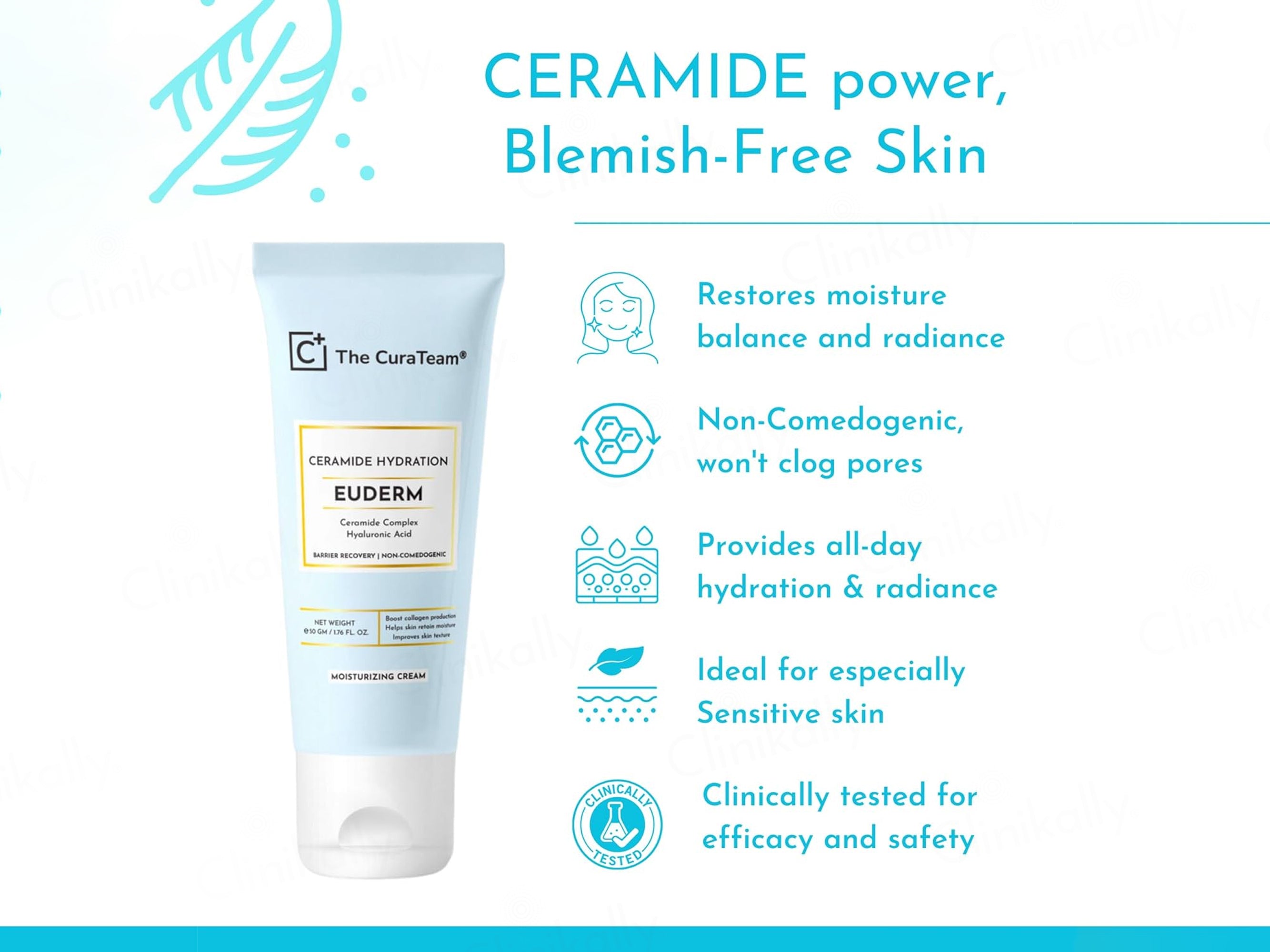 The CuraTeam Euderm Ceramide Hydration Moisturizing Cream