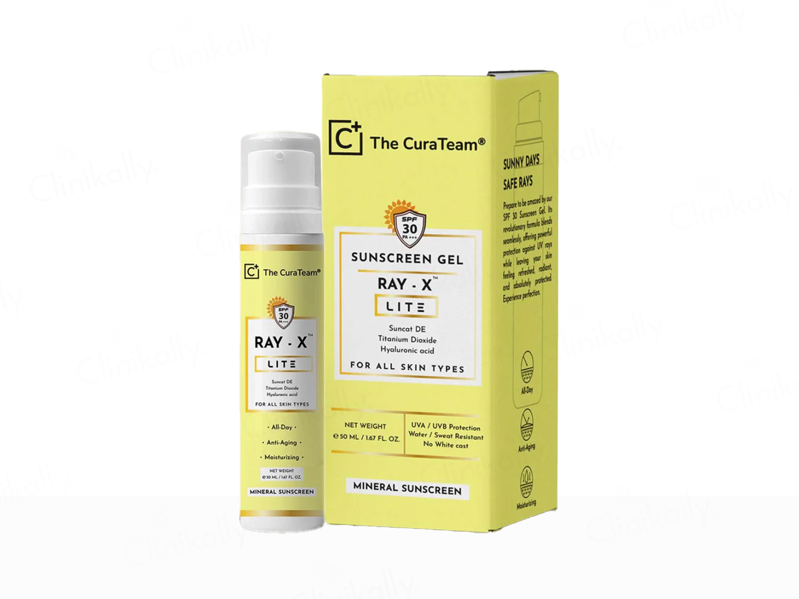The CuraTeam Ray-X Lite Mineral Sunscreen Gel SPF 30 PA+++