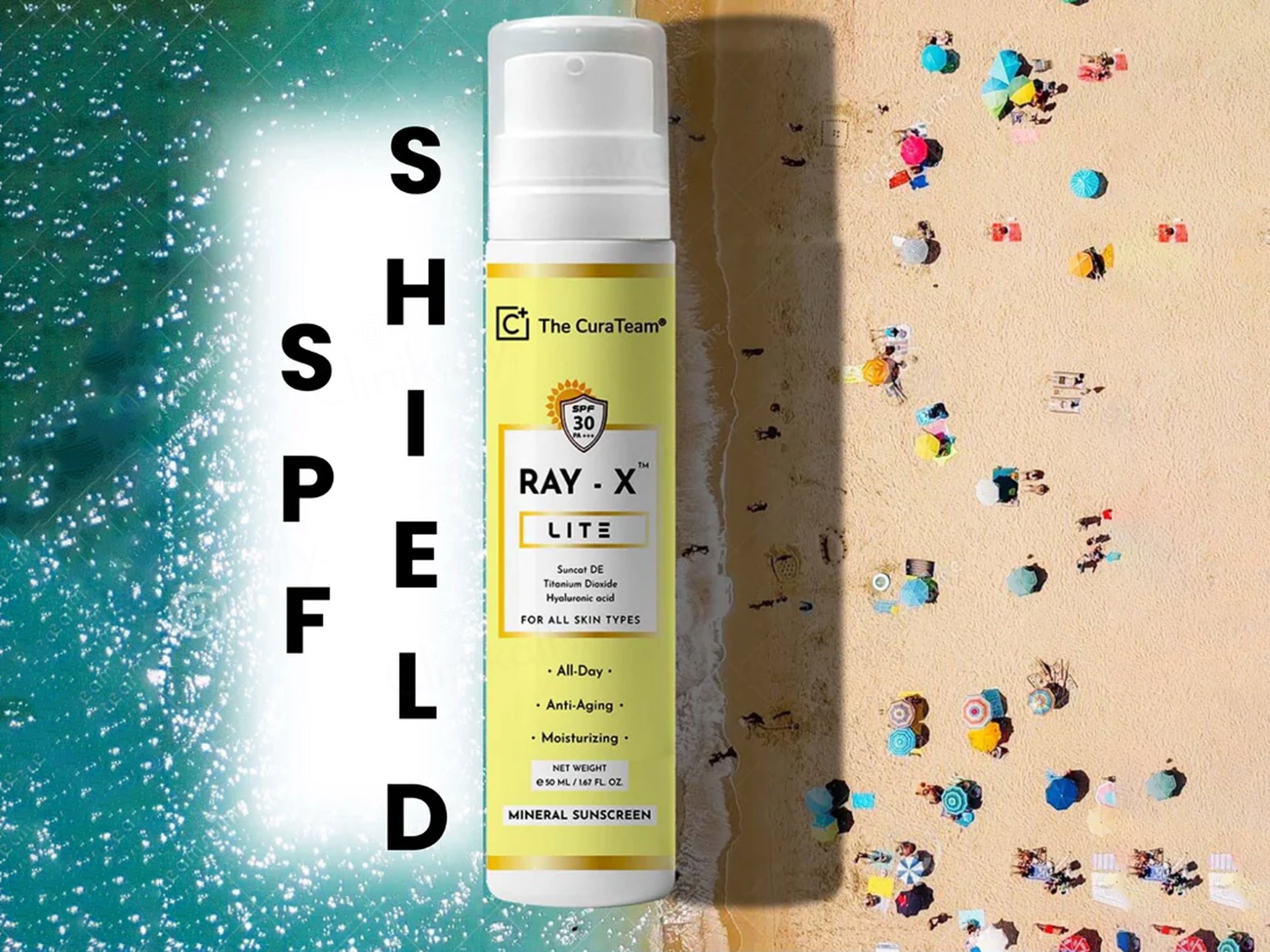 The CuraTeam Ray-X Lite Mineral Sunscreen Gel SPF 30 PA+++