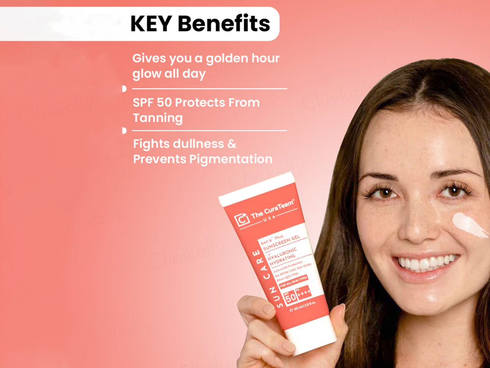 The CuraTeam Ray-X Plus Hyaluronic Hydration Sunscreen Gel SPF 50 PA++++