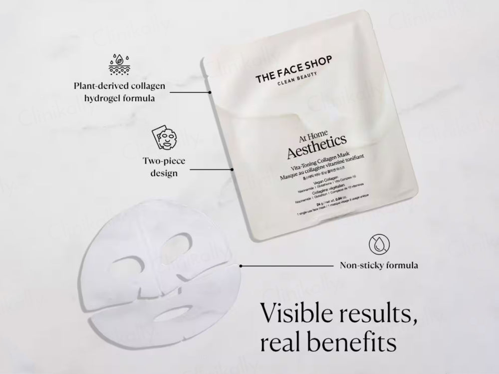 The Face Shop At Home Aesthetics Vita-Toning Vegan Collagen Face Sheet Mask
