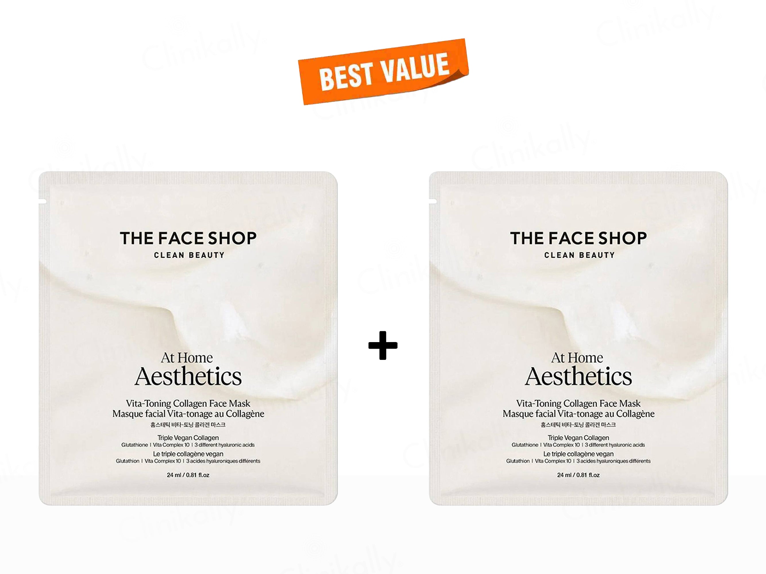 The Face Shop At Home Aesthetics Vita-Toning Vegan Collagen Face Sheet Mask