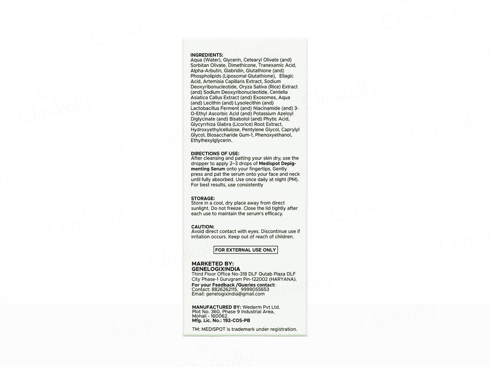 The Good Cause Medispot Advanced Brightening & Depigmenting Face Serum