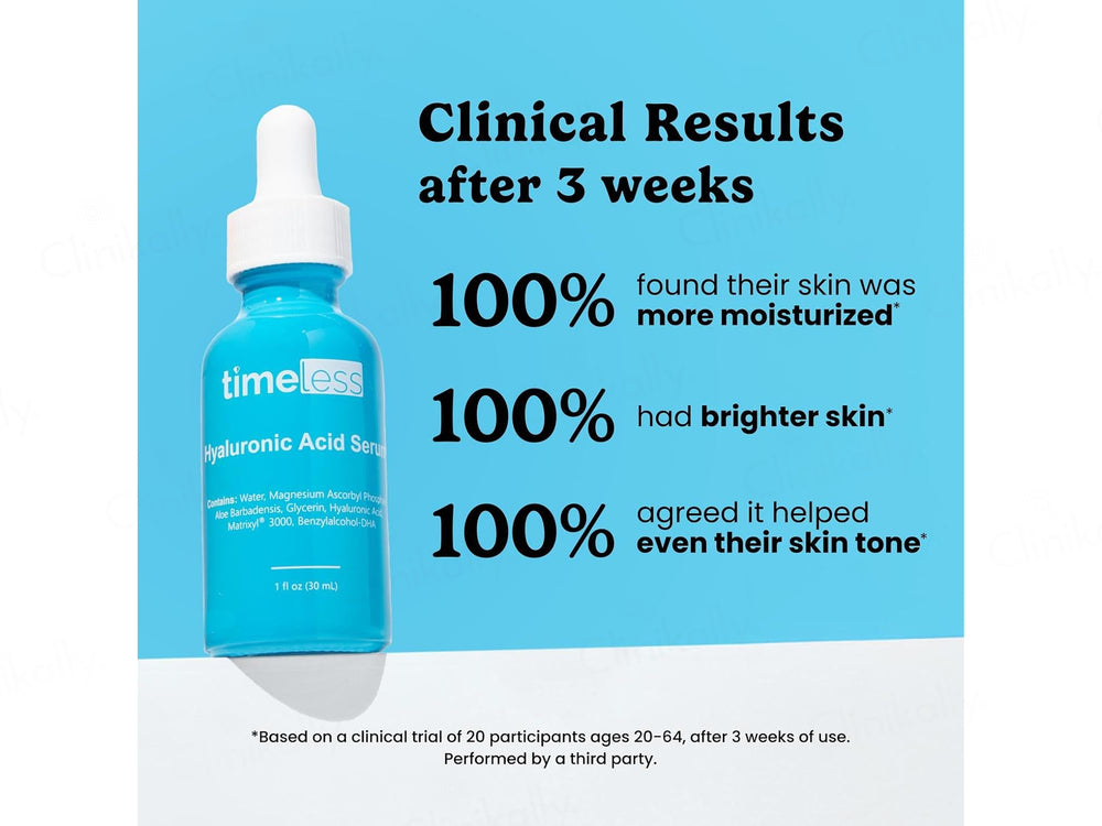 Timeless Skin Care Hyaluronic Acid Face Serum With Vitamin C & Matrixyl 3000