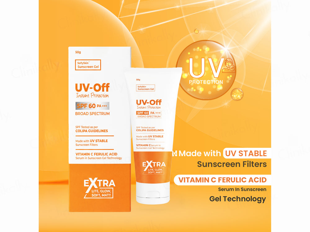 UV-Off Instant Protection Vitamin C & Ferulic Acid Sunscreen Gel SPF 60 PA+++
