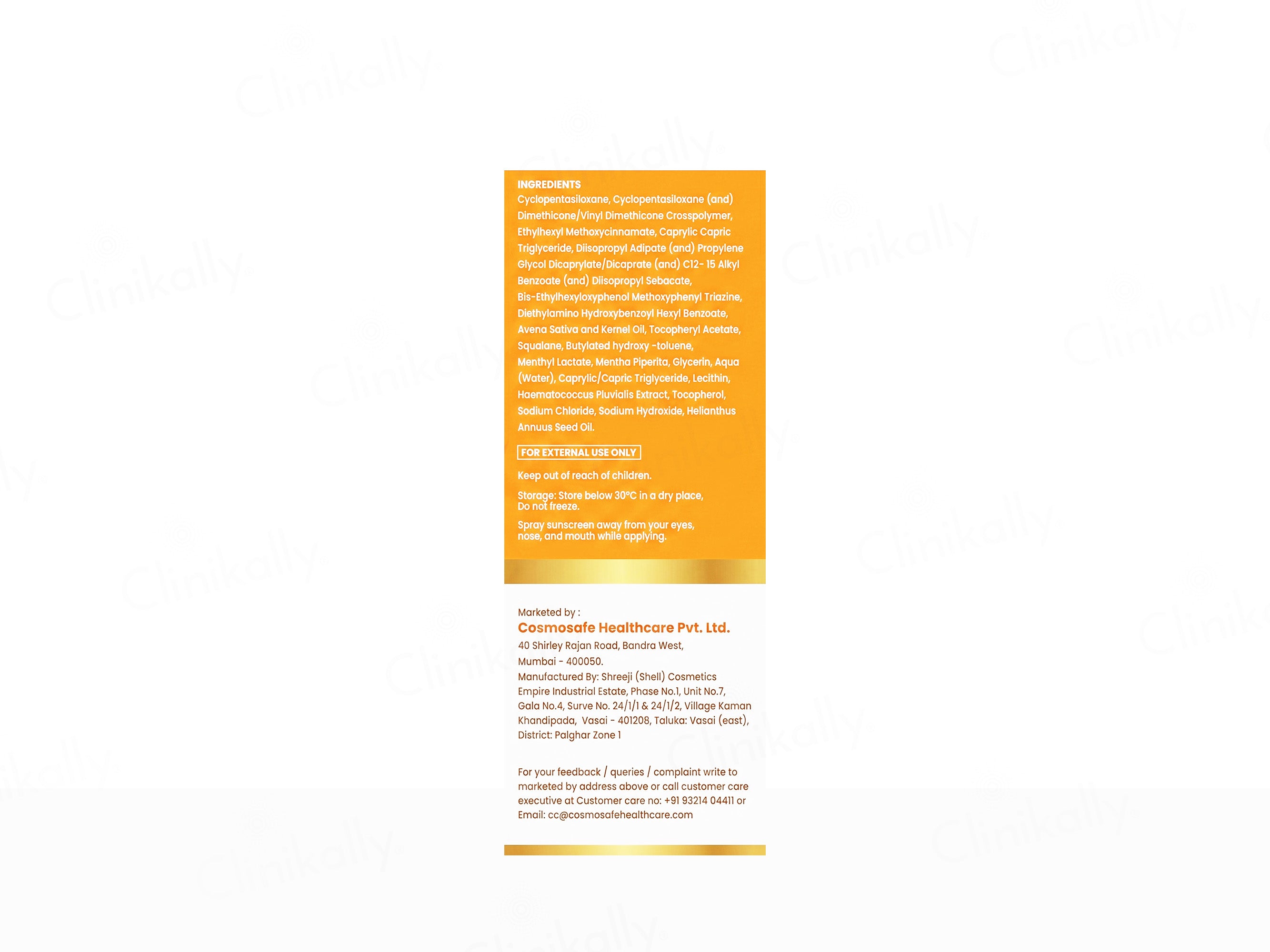 UV-Off Spray Clear Invisible Body Sunscreen SPF 50 PA+++