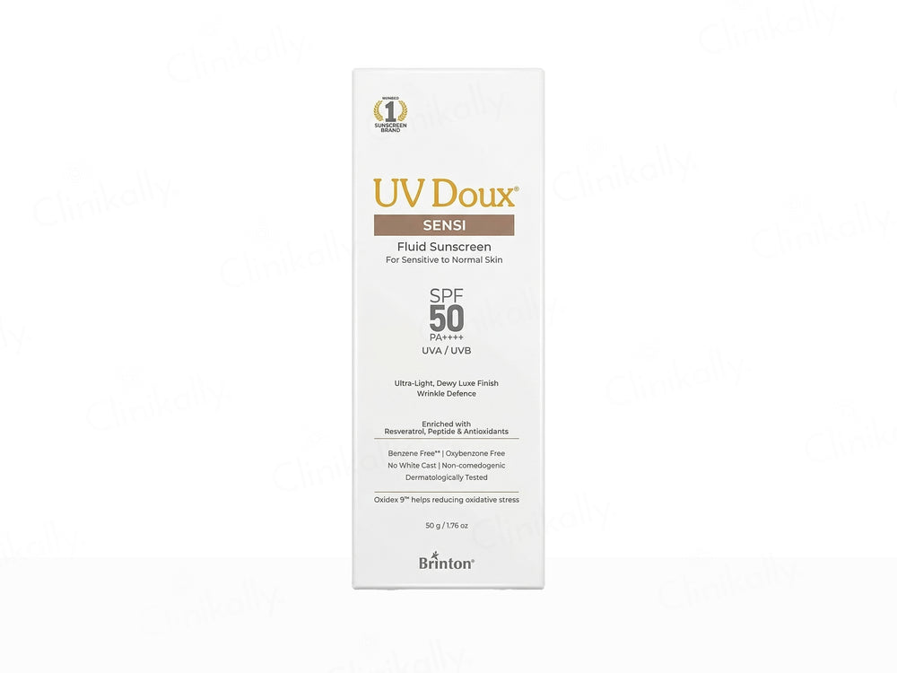 UV Doux Sensi Fluid Sunscreen SPF 50 PA++++ For Sensitive To Normal Skin