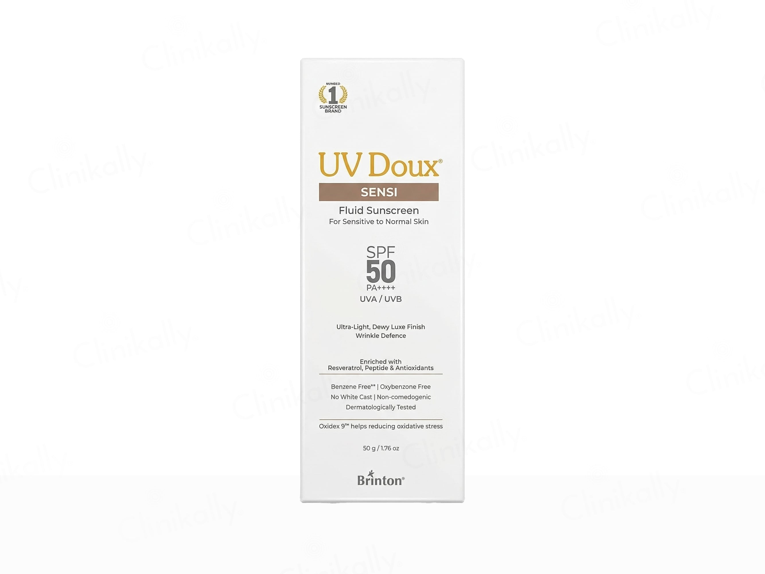 UV Doux Sensi Fluid Sunscreen SPF 50 PA++++ For Sensitive To Normal Skin