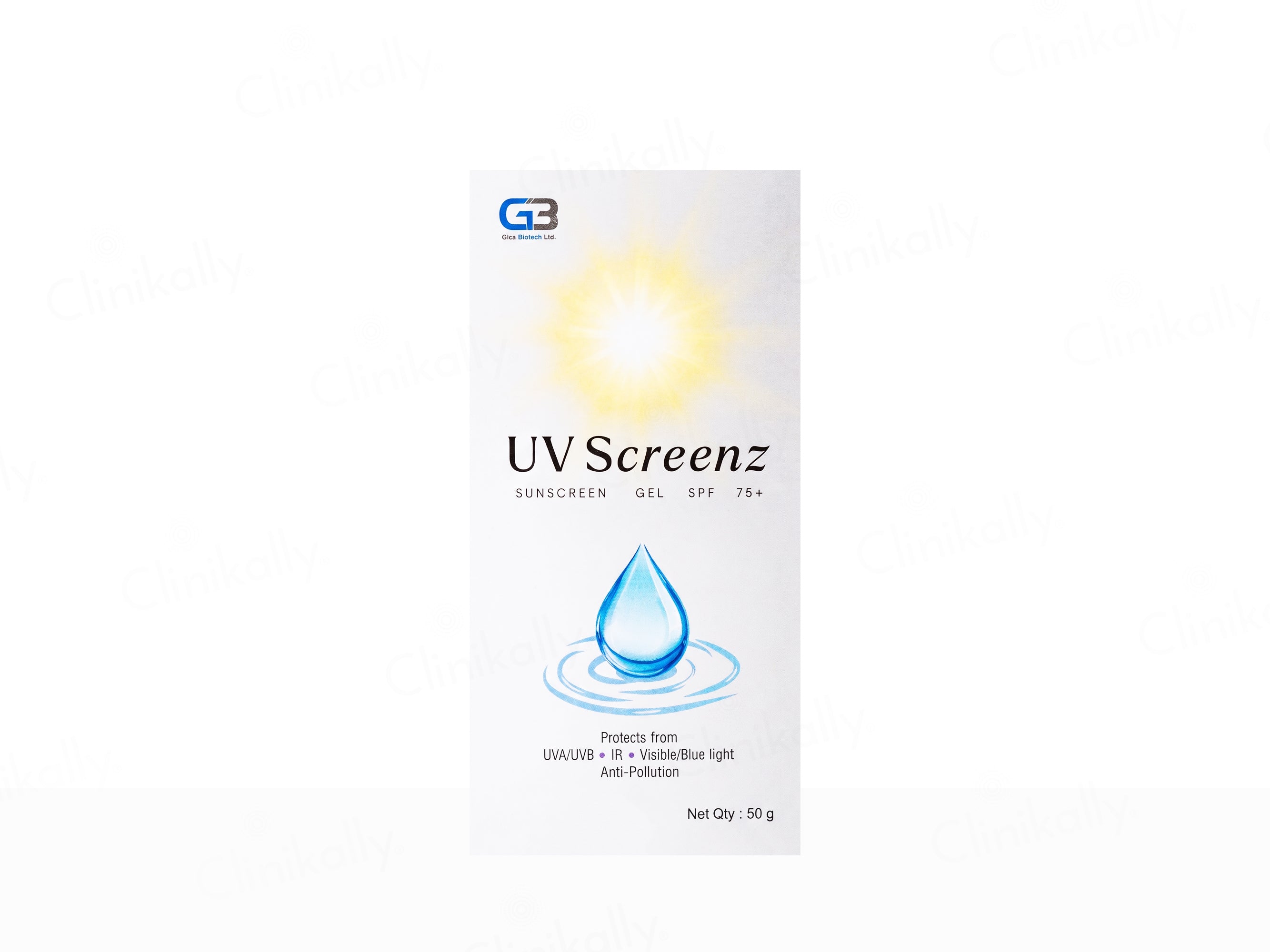 UV Screenz Sunscreen Gel SPF 75+