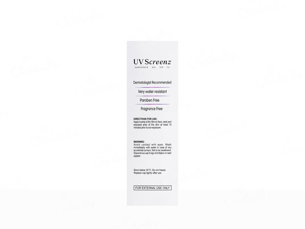 UV Screenz Sunscreen Gel SPF 75+