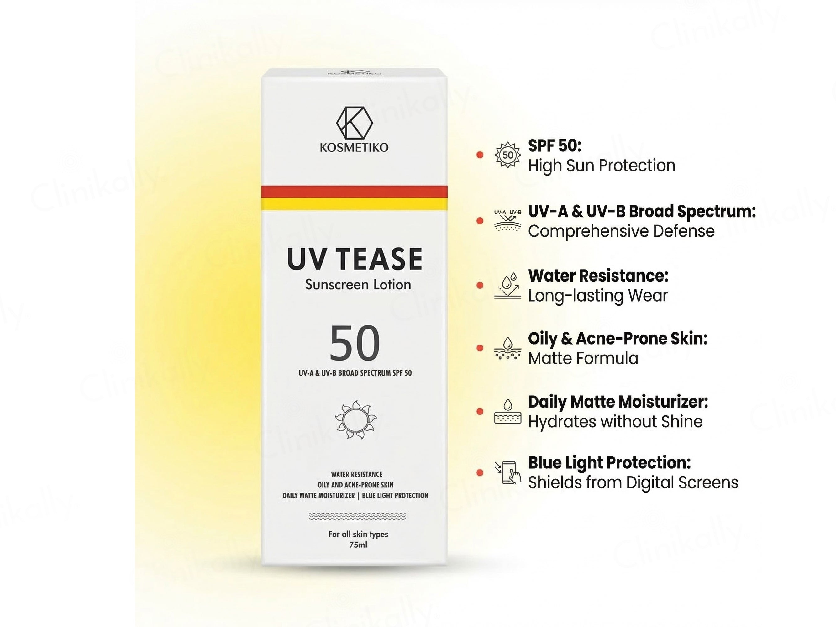 UV Tease Daily Matte Moisturizer Sunscreen Lotion SPF 50