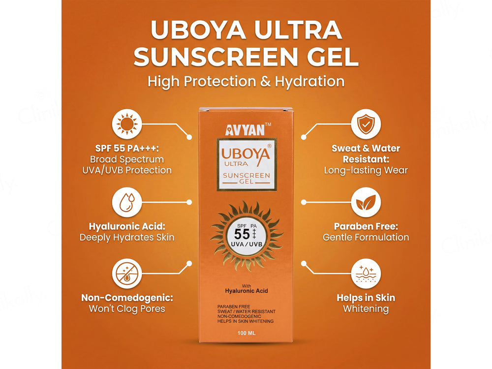 Uboya Ultra Sunscreen Gel SPF 55 PA+++