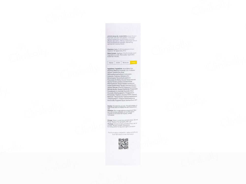 Uvicoz Aqua Sunscreen Gel SPF 50 PA ++++