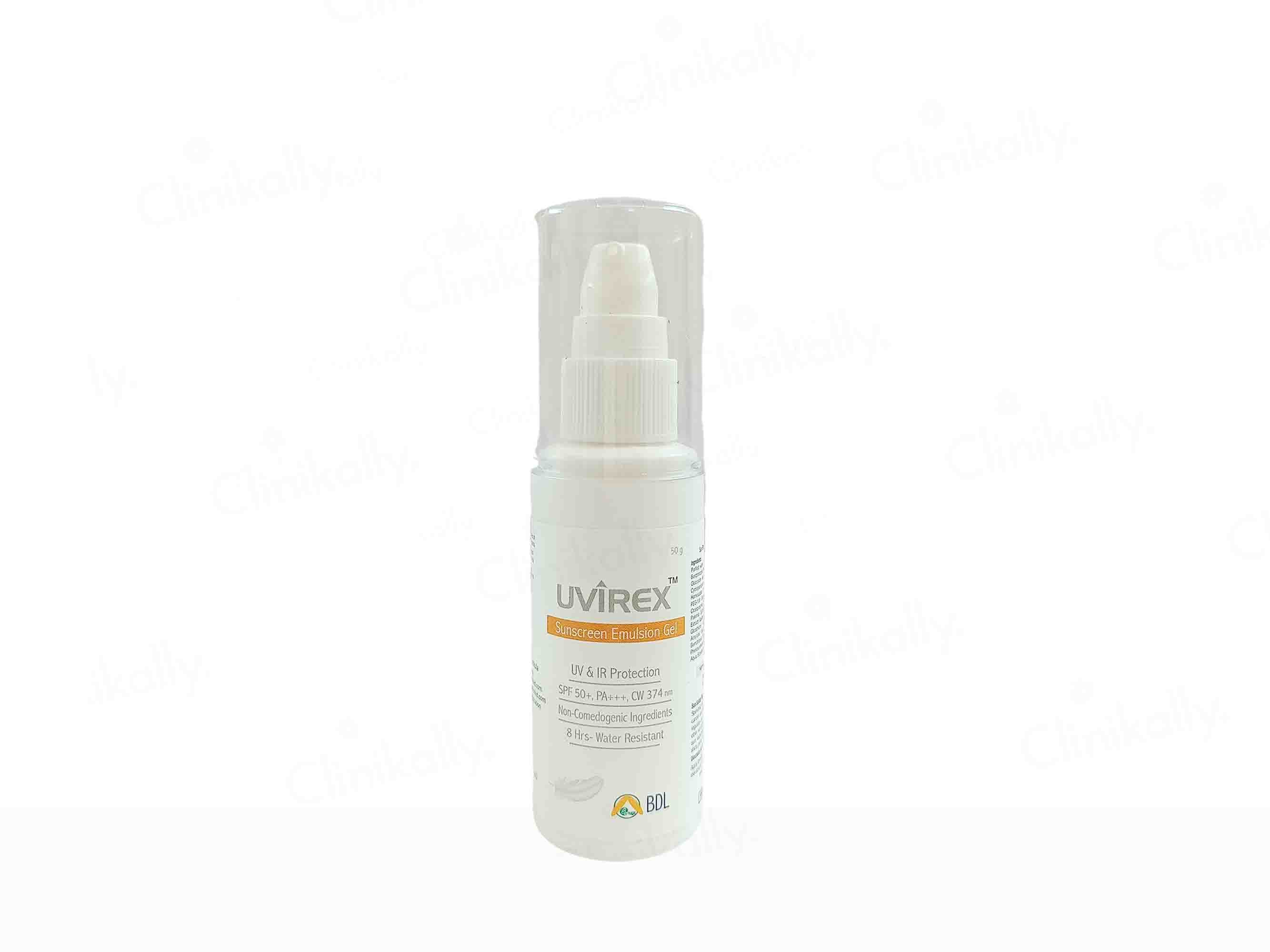 Uvirex Sunscreen Emulsion Gel SPF 50+ - Clinikally