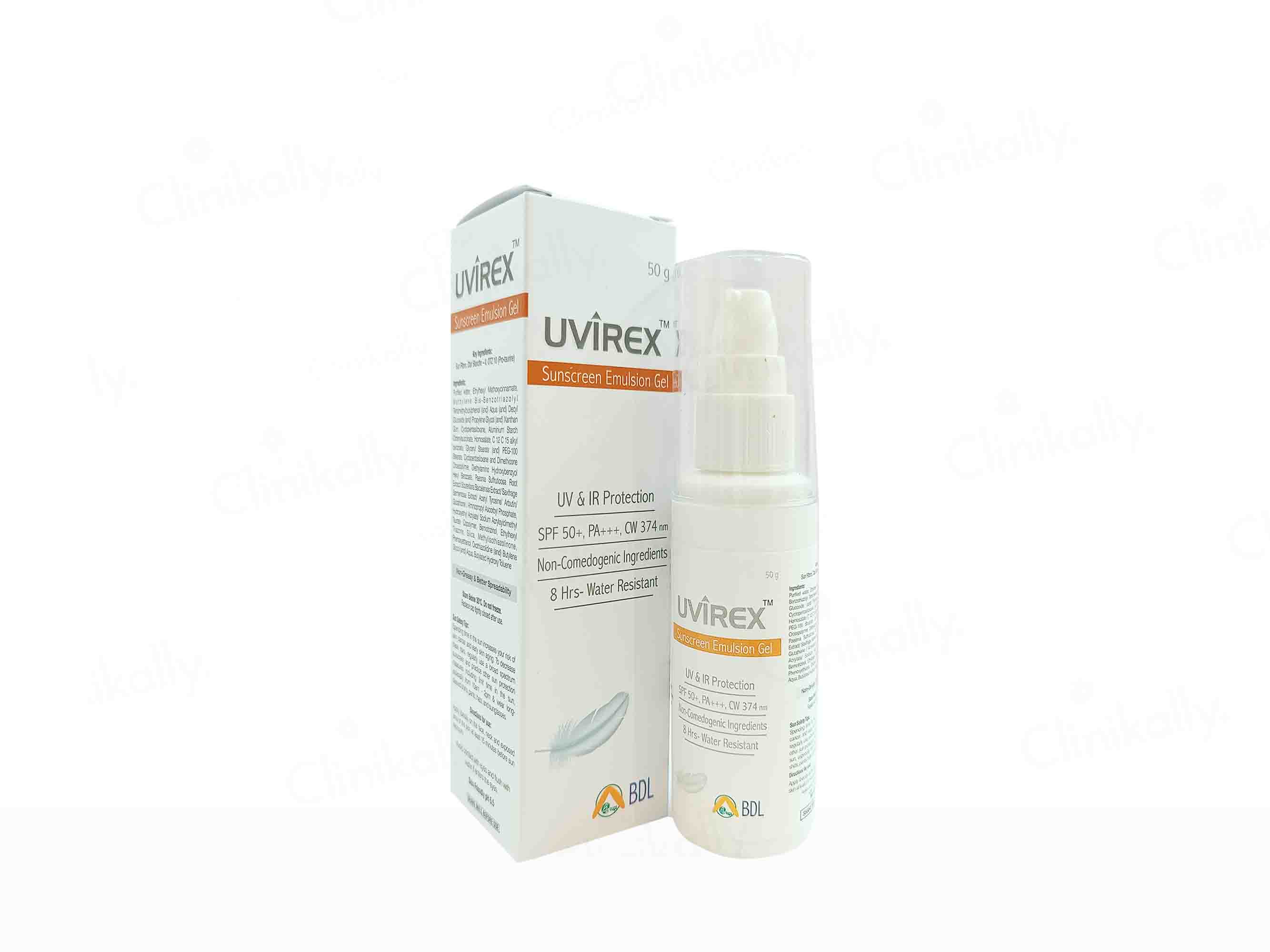 Uvirex Sunscreen Emulsion Gel SPF 50+ - Clinikally