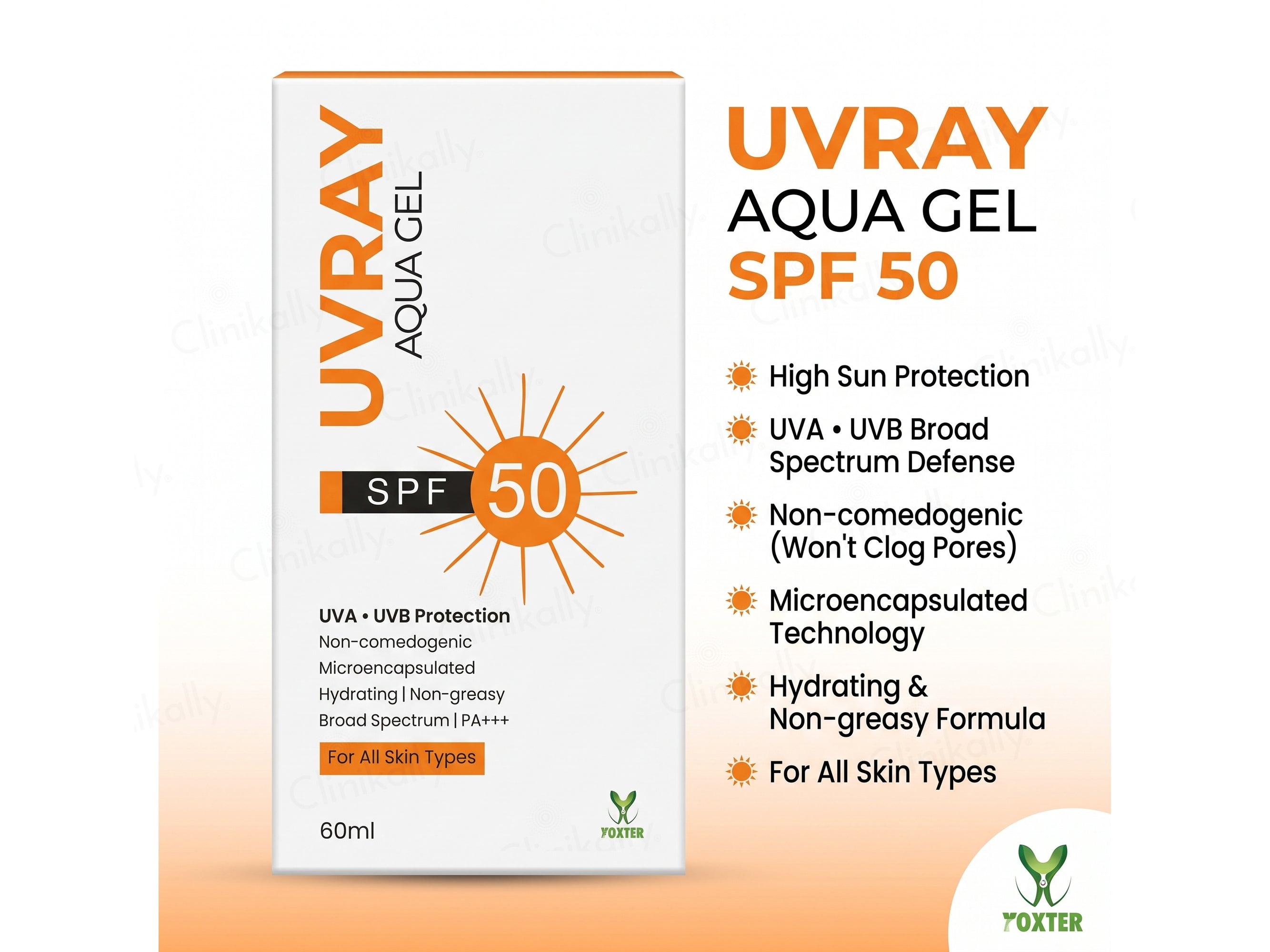 Uvray Aqua Gel Sunscreen SPF 50 PA+++