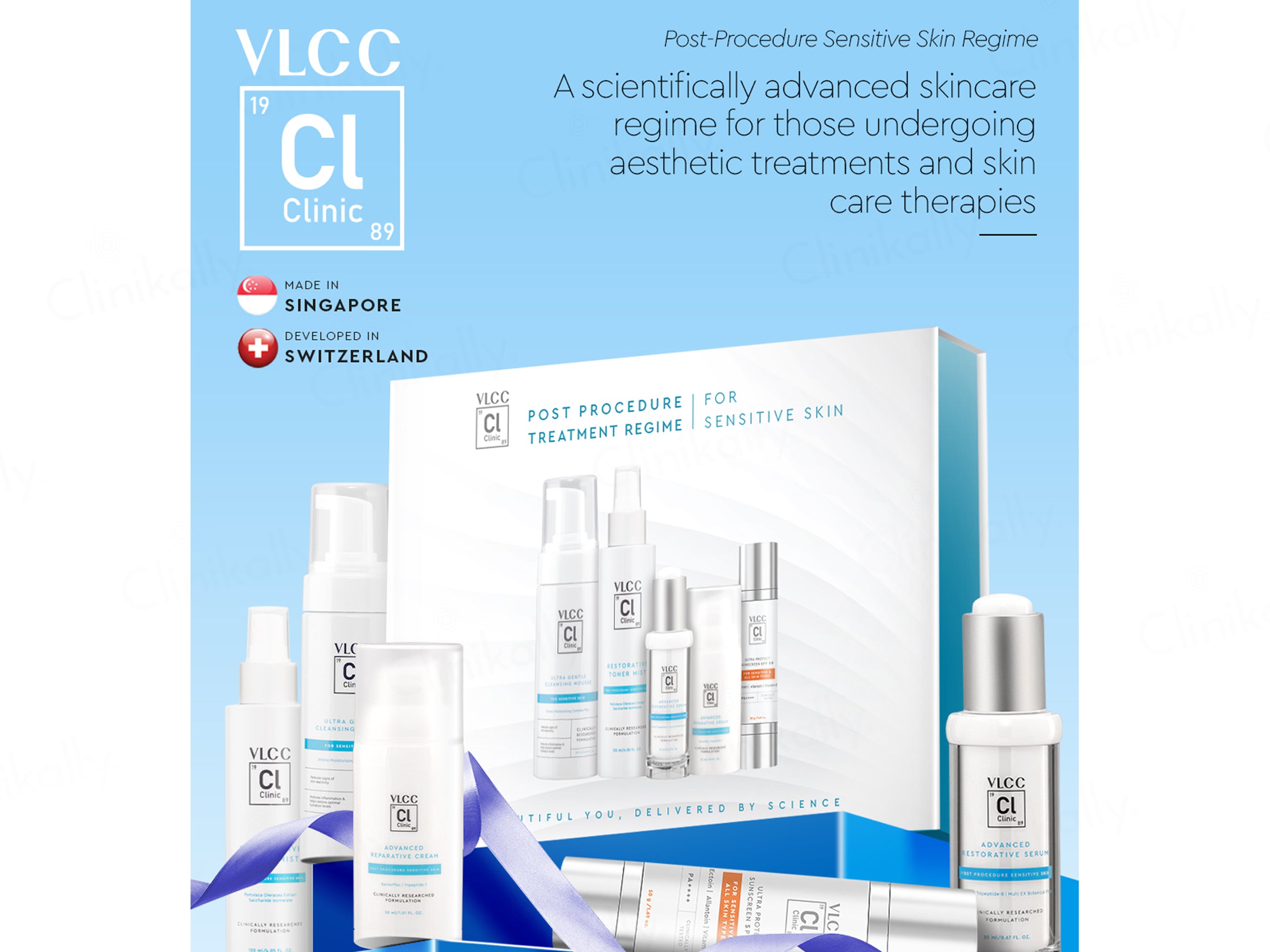 VLCC Clinic Post Procedure Treatment Regime Kit For Sensitive Skin