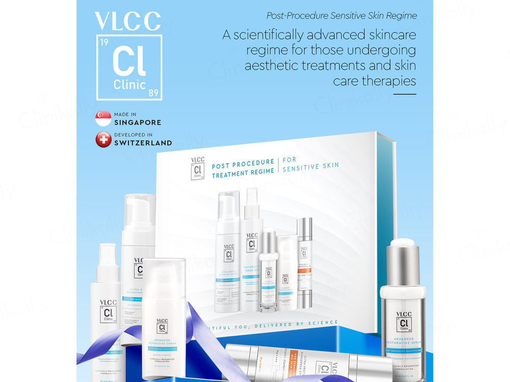 VLCC Clinic Post Procedure Treatment Regime Kit For Sensitive Skin