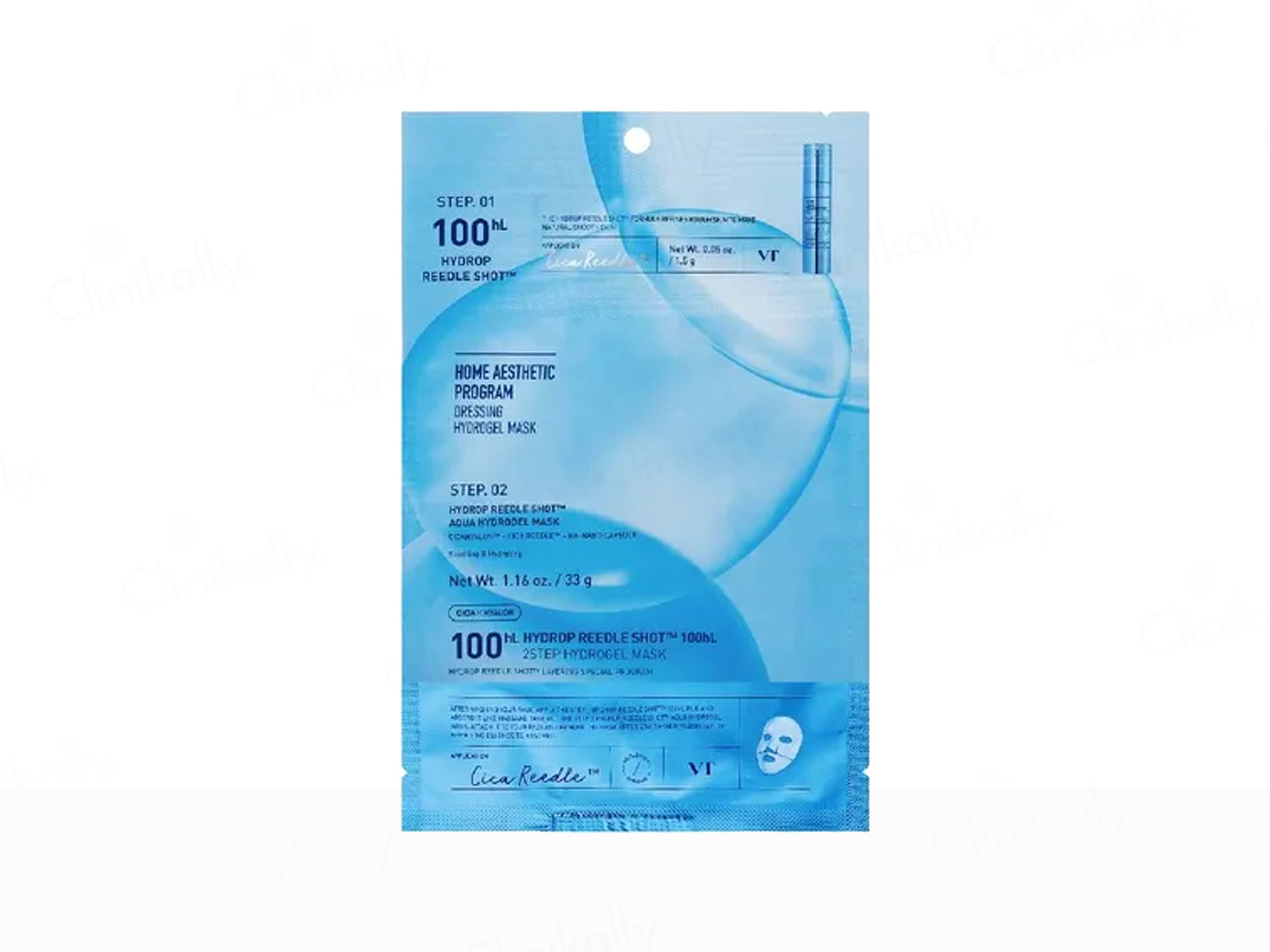 VT Cosmetics 100hL Hydrop Reedle Shot 2-Step Hydrogel Face Mask Kit