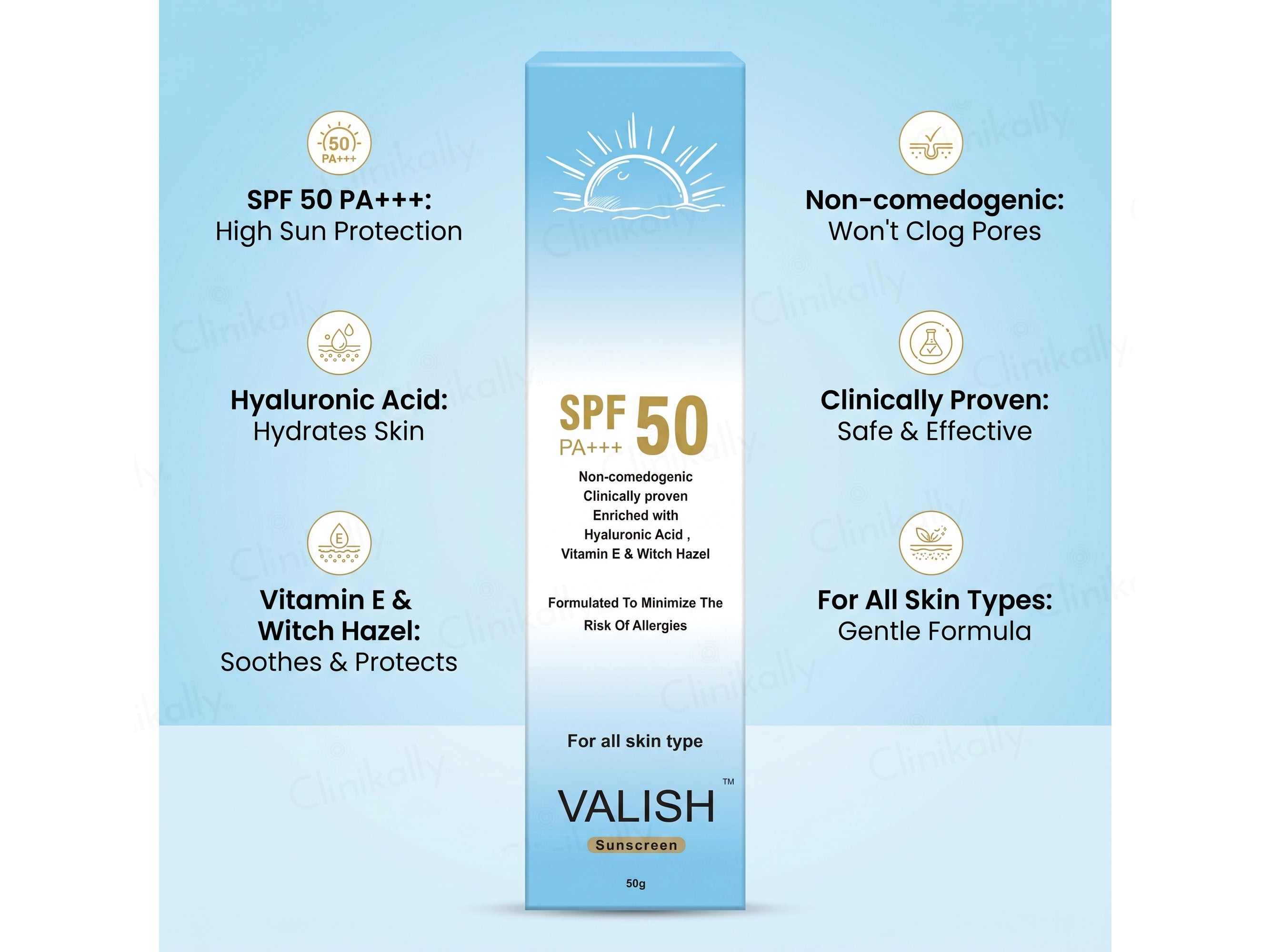 Valish Sunscreen SPF 50 PA+++
