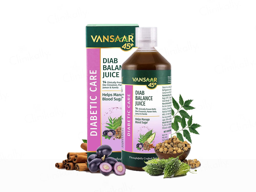 Vansaar 45+ Diabetic Care Diab Balance Supplement Juice