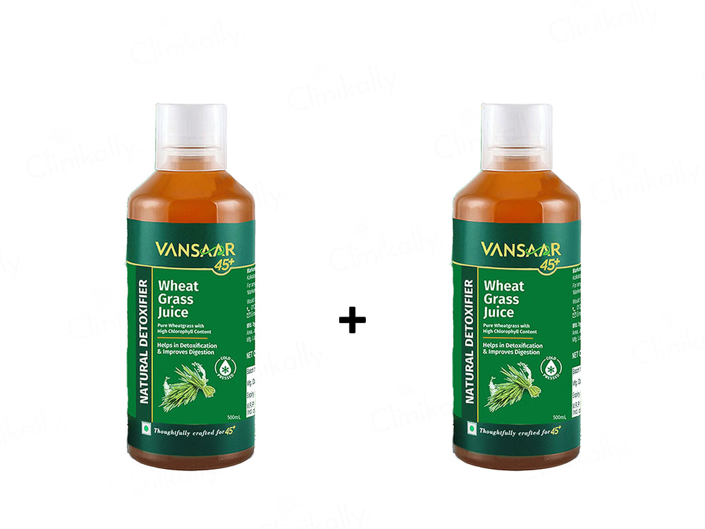 Vansaar 45+ Natural Detoxifier Pure Wheat Grass Supplement Juice