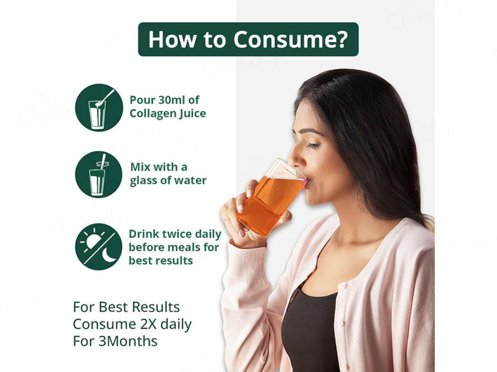 Vansaar 45+ Skin Glow Nutrition Plant Based Collagen Supplement Juice